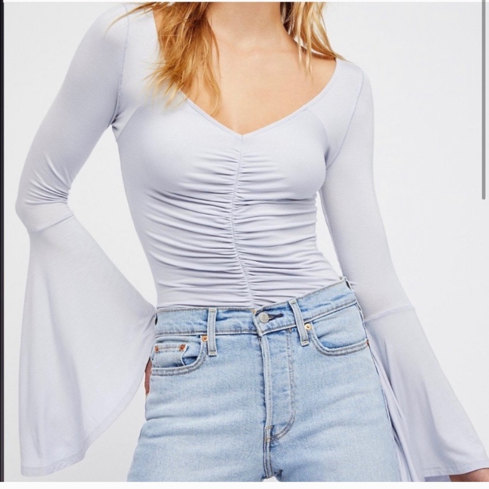 Free People bell sleeve top!